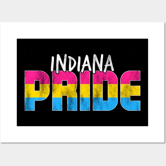 Indiana Pride Pansexual Flag Wall Art by wheedesign